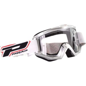 pro grip 3201 raceline mx goggles w/clear lens silver