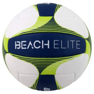 baden | perfection beach elite | weather resistant cover + raised seem for maximum play | official college beach volleyball | all ages | official size 5 | navy/green/white | official avca beach ball