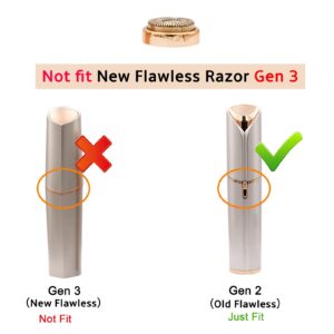 Facial Hair Remover Replacement Heads Gen 1 Single Halo Compatible with Flawless Facial Hair Removal Tool Good Blade Heads (JUST FIT with GEN 1 HAIR REMOVER DEVICE ONLY)