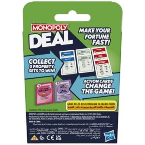 Monopoly Deal Card Game, for 8 years to 99 years