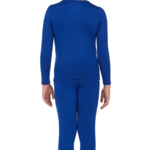 Thermajohn Thermal Underwear for Kids, Boys Thermal Underwear Set | Kids Base Layers for Skiing | Long Johns for Boys Kids, Royal Blue, (XL)