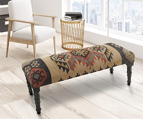 LR Home Southwestern Indoor Bench, 3'11" X 1'4", Multi