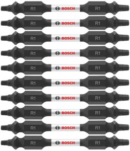 bosch itdesq125b 10-pack 2-1/2 in. square #1 impact tough double-ended screwdriving bits