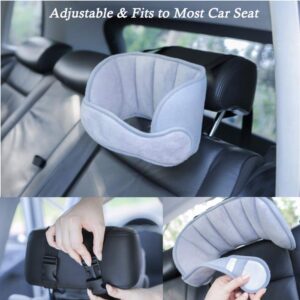 StoHua Baby Car Seat Head Support Band - Comfortable Head & Neck Pillow Support, AdjustableCar Seat Neck Relief, Grey