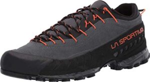 la sportiva mens tx4 approach/hiking shoes, carbon/flame, 12.5-13