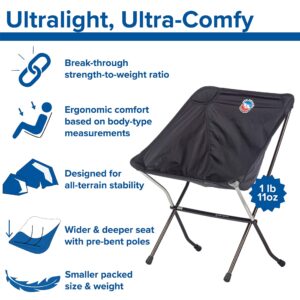 Big Agnes Skyline UL Ultralight Backpacking Chair, Black