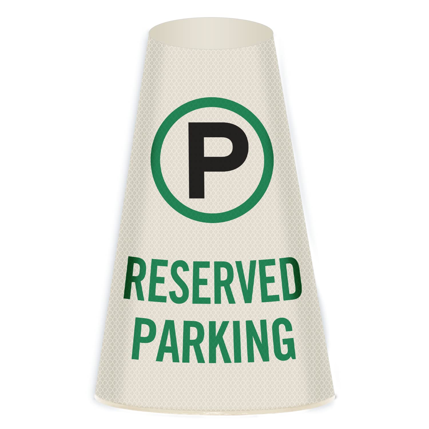 SmartSign “Reserved Parking” Bright Reflective Cone Message Sleeve, [Cone Not Included]