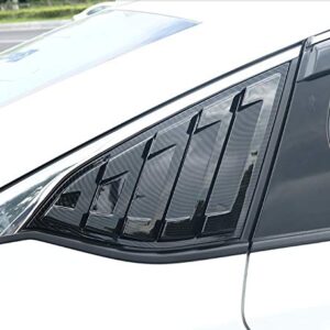 2X Sport Style Carbon Fiber Print Quarter Window Scoops Louvers For Ford Fusion Mondeo 2013-2021 (Carbon Fiber Style)