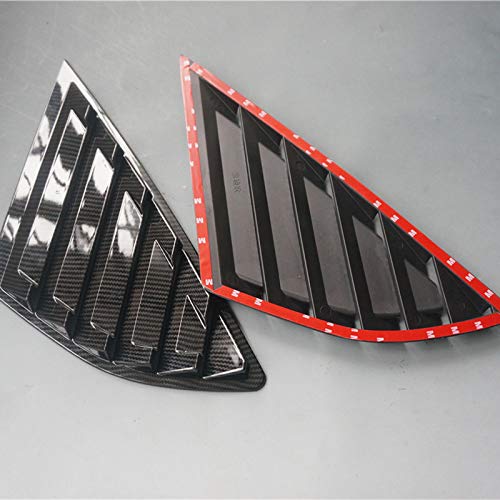 2X Sport Style Carbon Fiber Print Quarter Window Scoops Louvers For Ford Fusion Mondeo 2013-2021 (Carbon Fiber Style)