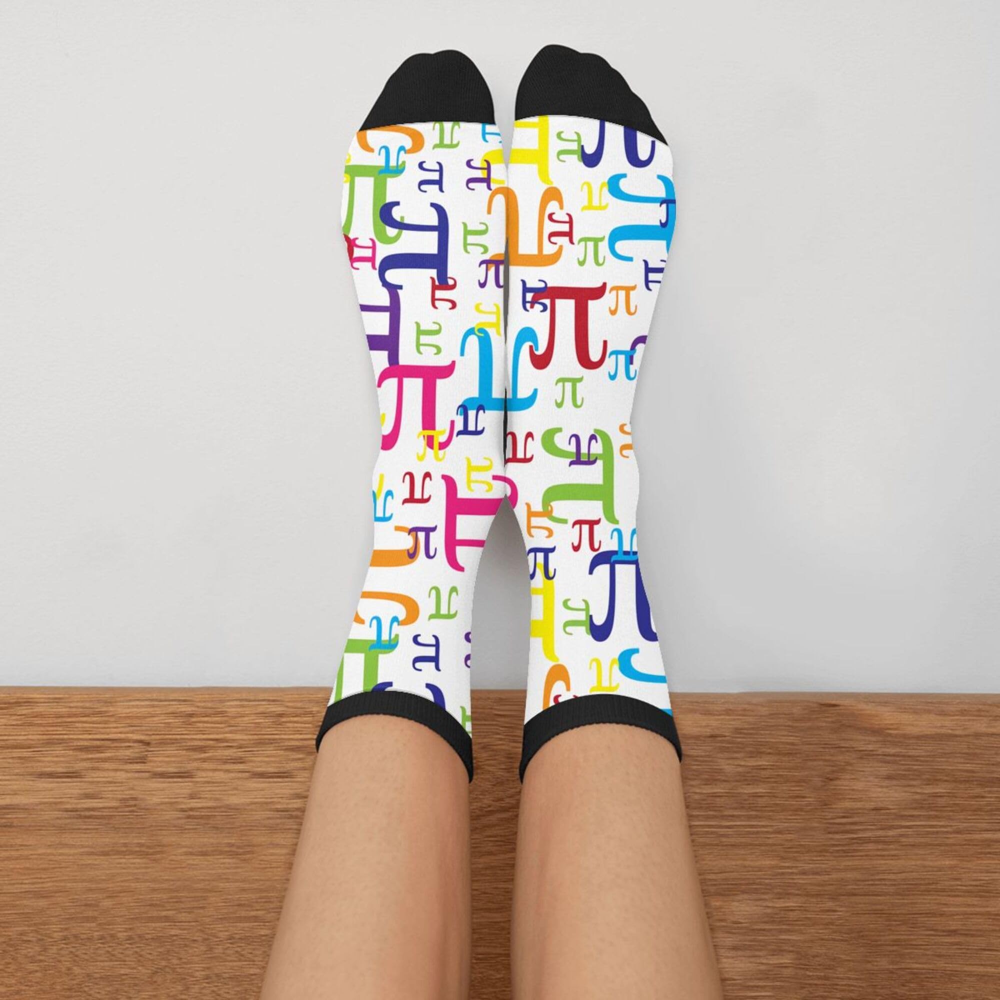 Colorful Pi Math Novelty Socks For Women & Men