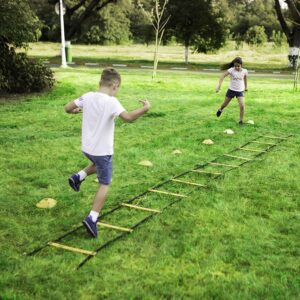 CANPPNY Speed Agility Training Kit—Includes Agility Ladder with Carrying Bag, 5 Disc Cones, Resistance Parachute.Use Equipment to Improve Footwork Any Sport.