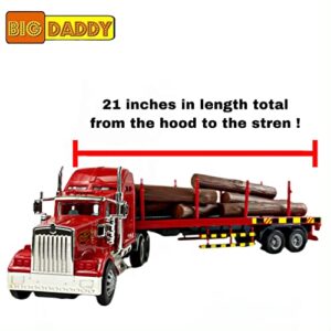 Big Daddy Big Rig Heavy Duty Tractor Trailer Transport Series Lumber Truck Tractor Trailer