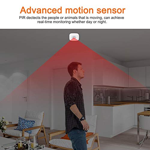 Sonew Pir Motion Sensor,Infrared Motion Detector with All-Round, Blindspot- Coverage for Indoor or Outdoor Use