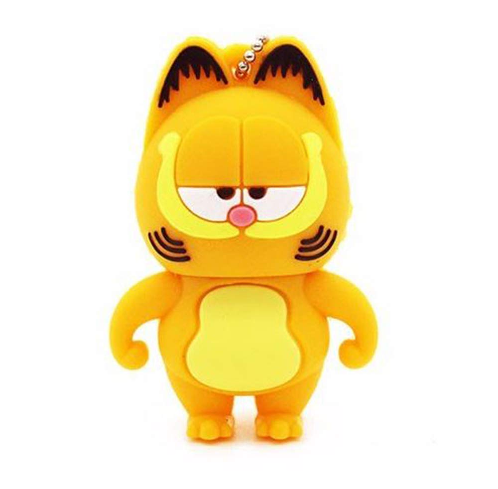 2.0 Garfield Orange Cat 16GB USB External Hard Drive Flash Thumb Drive Storage Device Cute Novelty Memory Stick U Disk Cartoon