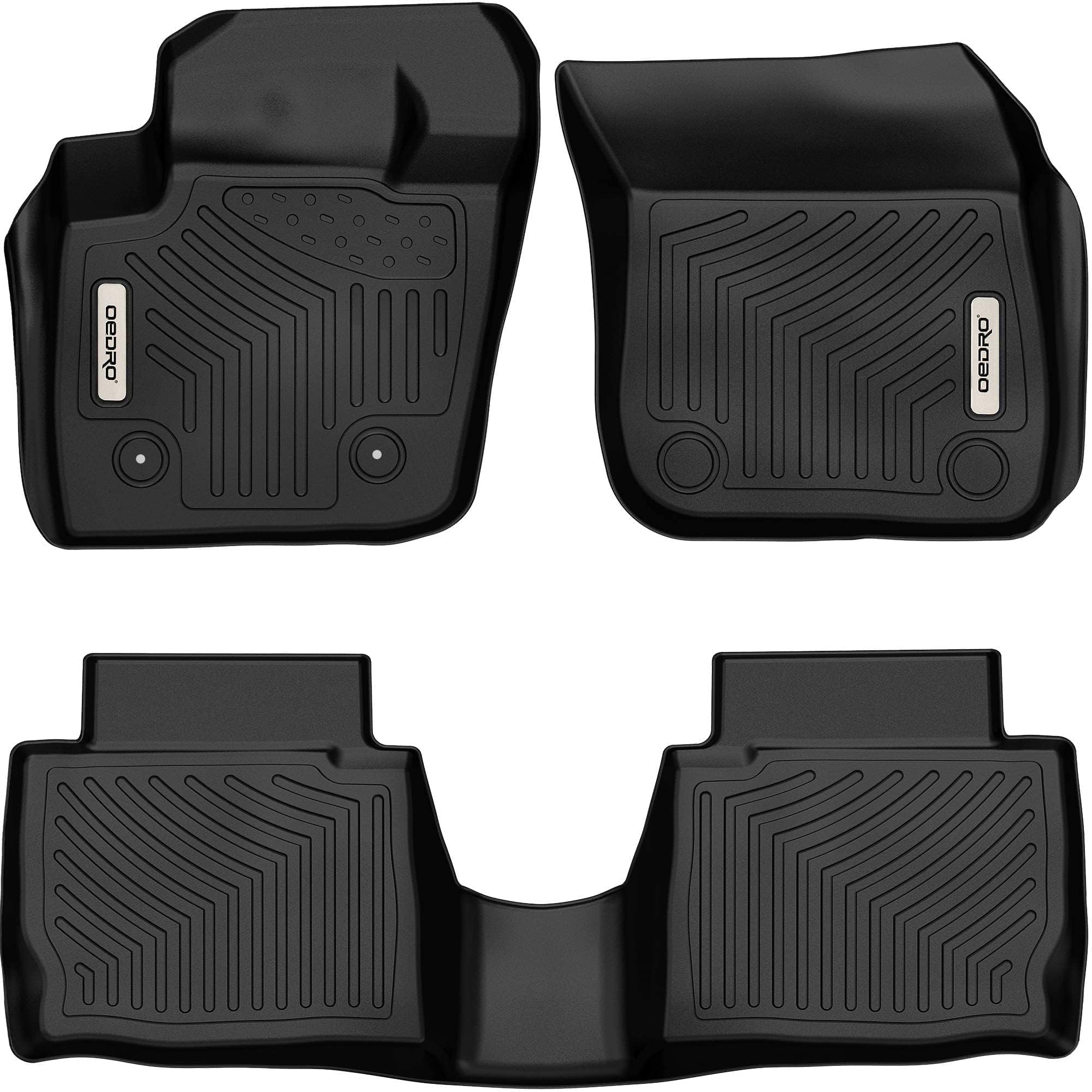 OEDRO Floor Mats Fit for 2013-2016 Ford Fusion Energi/Titanium/Lincoln MKZ, Unique Black TPE All-Weather Guard Includes 1st and 2nd Row: Front, Rear, Full Set Liners