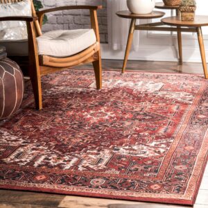 nuloom transitional marie area rug, 8x10, brick