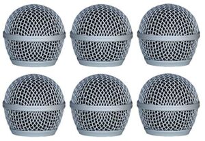 audio2000's acc1001x6 6-pack dent resistant steel grille-mesh replacement microphone windscreens