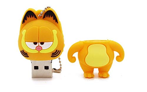 2.0 Garfield Orange Cat 64GB USB External Hard Drive Flash Thumb Drive Storage Device Cute Novelty Memory Stick U Disk Cartoon