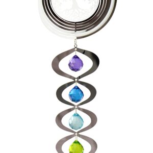 Red Carpet Studios Long Spiral Chakra Spinner, Mirrored Tree of Life