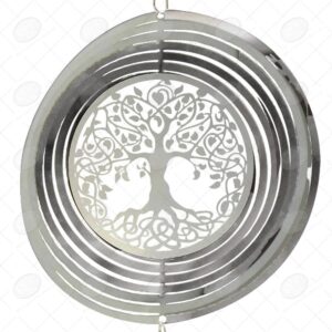 Red Carpet Studios Long Spiral Chakra Spinner, Mirrored Tree of Life