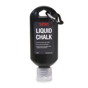 spri liquid chalk 50ml bottle - works as gym chalk, lifting chalk, rock climbing chalk, weightlifting chalk - dries instantly, use alone or with powdered chalk ball or bag