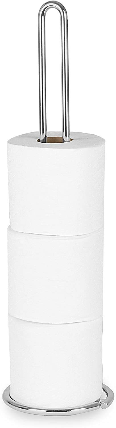 Spectrum Diversified Rounded Paper Roll Holder Chrome Toilet Tissue Reserve