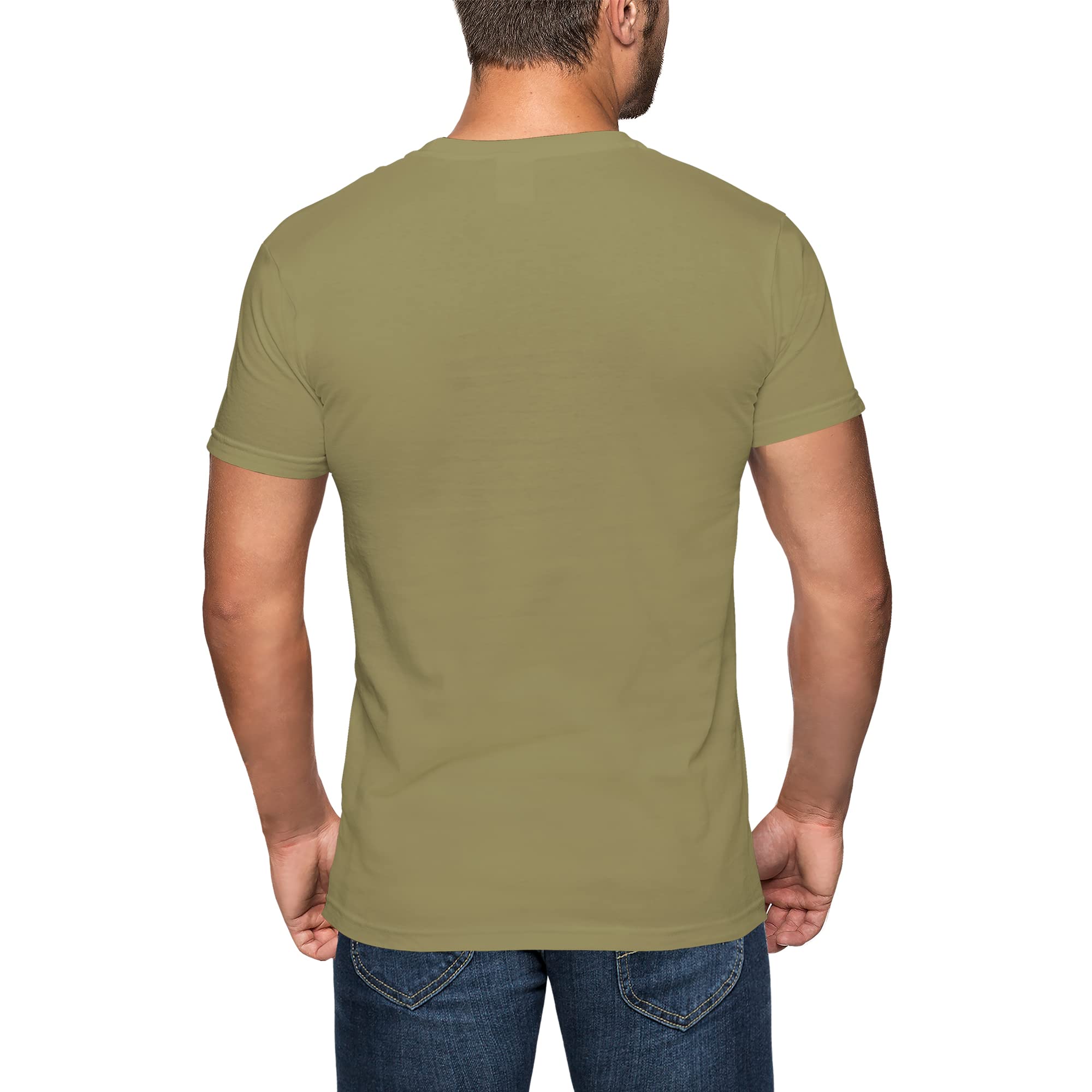 GIMMEDAT Deer Hunting Shirt The Original Tagged Out Short Sleeve Soft Gift (X-Large) Tan