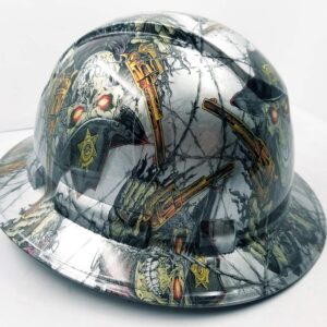 Wet Works Imaging Customized Pyramex Full Brim DIRTY DIRTY HARRY HARD HAT with Ratcheting Suspension CUSTOM LIDS CRAZY SICK CONSTRUCTION PPE