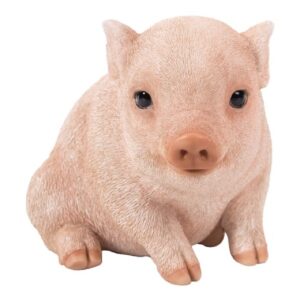 Pacific Giftware PT Realistic Look Statue Farm Baby Pig Piglet Home Decorative Resin Figurine