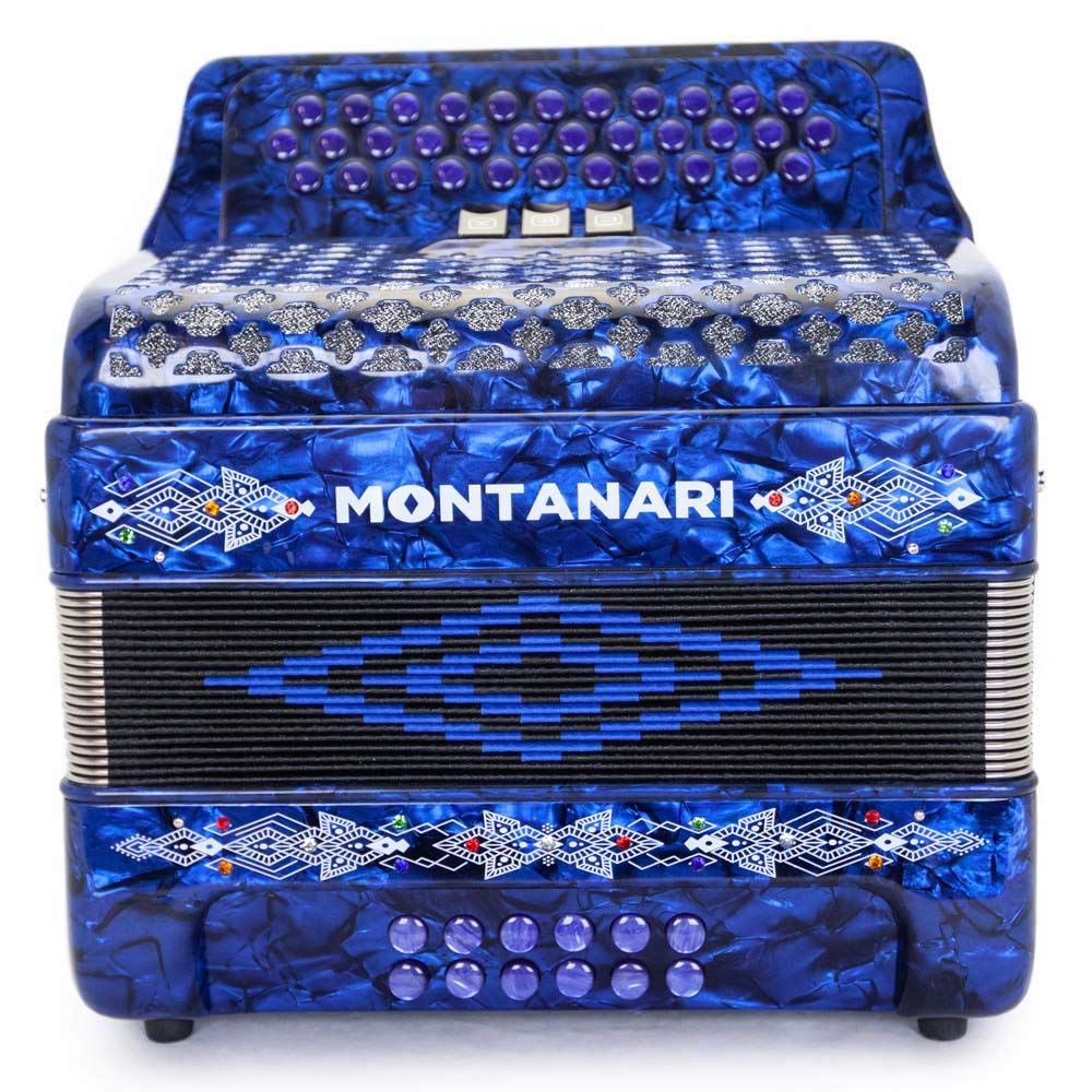 Montanari 3412 3S Accordion FBE Blue