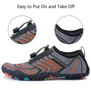 MAYZERO Water Shoes Men Women Swim Surf Shoes Beach Pool Shoes Wide Toe Hiking Aqua Shoes Winter House Slippers