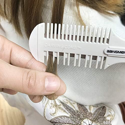 BANGMENG Hair Cutter Comb,Shaper Double Edge Razor,Split Ends Hair Trimmer Styler, For Thin & Thick Hair Cutting and Styling, Extra 5 Blades Included.