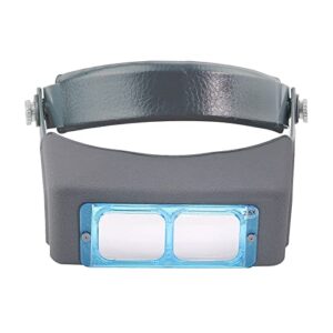 Headband Magnifier Double Lens Head-Mounted Reading Magnifier Loupe Jewelry Visor Opitcal Glass Binocular Magnifier with Lens Magnification-1.5X 2X 2.5X 3.5X