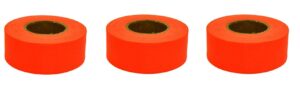 ch hanson fluorescent orange flagging tape (3-pack)