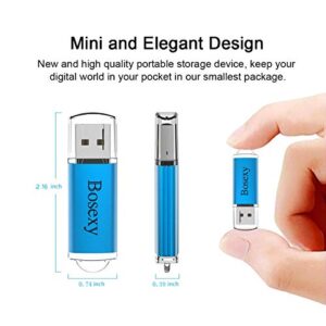 USB Drive 32 GB Thumb Drive 5PCS Bosexy USB 2.0 Memory Stick 32G Flash Drive Multicolor