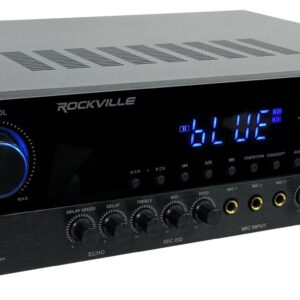 RockvilIe SingMix 5 2000w Professional DJ Amplifier w/Bluetooth/Echo