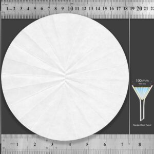 18.5 cm Fluted Filter Paper, Pre-Pleated (Folded), Qualitative Grade 1 - ZENPORE Medium Flow 185 mm (100 Discs)