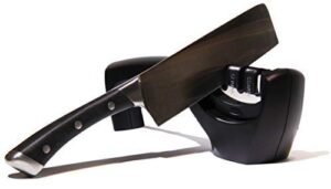 sharp express kitchen knife sharpener - 3-stage diamond tungsten and ceramic - non-slip rubber base