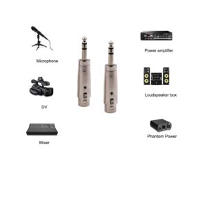 1/4 TRS to XLR Female Adapter Female XLR to 1/4 Stereo Balanced Audio Connector - 2 Pack