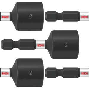 BOSCH ITNS12B 5-Pack 1-7/8 In. x 1/2 In. Impact Tough Nutsetters