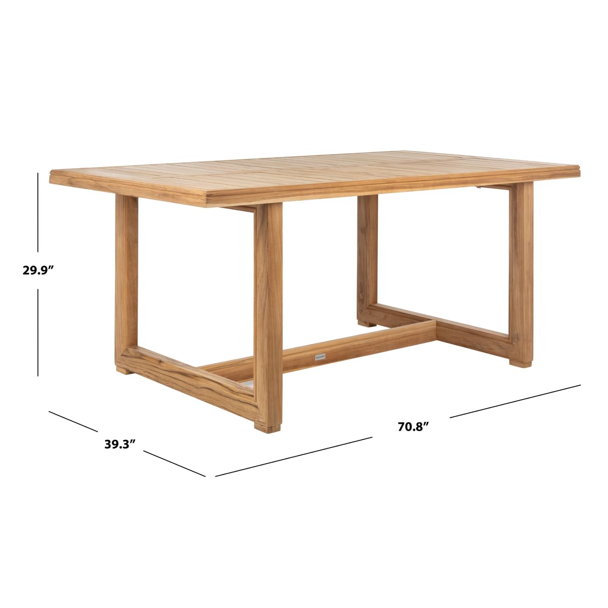 Safavieh CPT1005A Home Collection Montford Teak Couture Dining Table, Natural