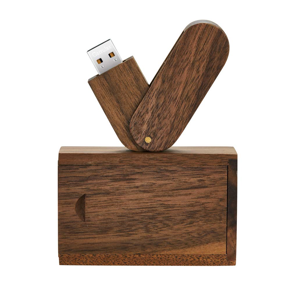 GARRULAX USB Flash Drive, Wooden 8GB / 16GB / 32GB USB2.0 USB Memory Stick Date Storage Pendrive Thumb Drive(8GB, Walnut Wood)