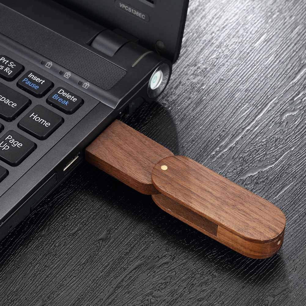 GARRULAX USB Flash Drive, Wooden 8GB / 16GB / 32GB USB2.0 USB Memory Stick Date Storage Pendrive Thumb Drive(8GB, Walnut Wood)