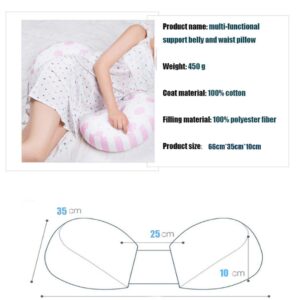 WEILORI U-Shaped Pregnancy Pillow for Pregnant Women ,Support for Back, Hips, Legs, Belly for Maternity Women,Maternity Pillow with Removable Cotton Cover,8 Patterns Option