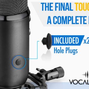 Vocalbeat Blue Yeti Microphone Shock Mount Mic Holder - Blue Yeti Shock Mount for Anti Vibrations from Quality Aluminum Material - Shockmount Accessories Compatible with Blue Yeti Boom Arm Mic Stand