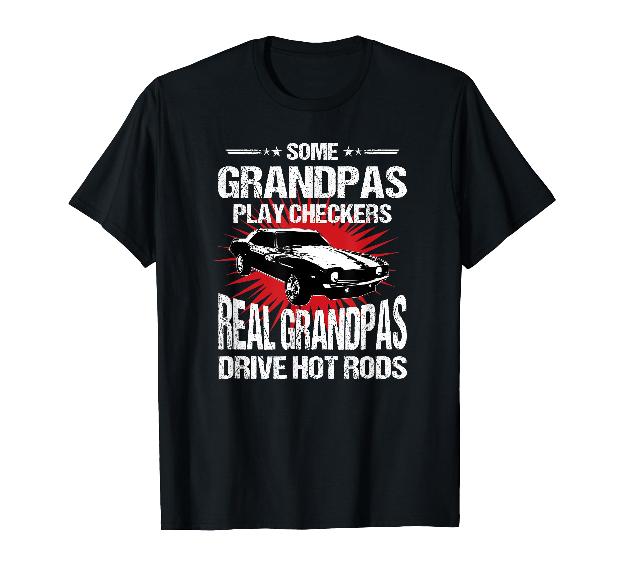 Some Grandpas Play Checkers T-shirt, Cars, Racing