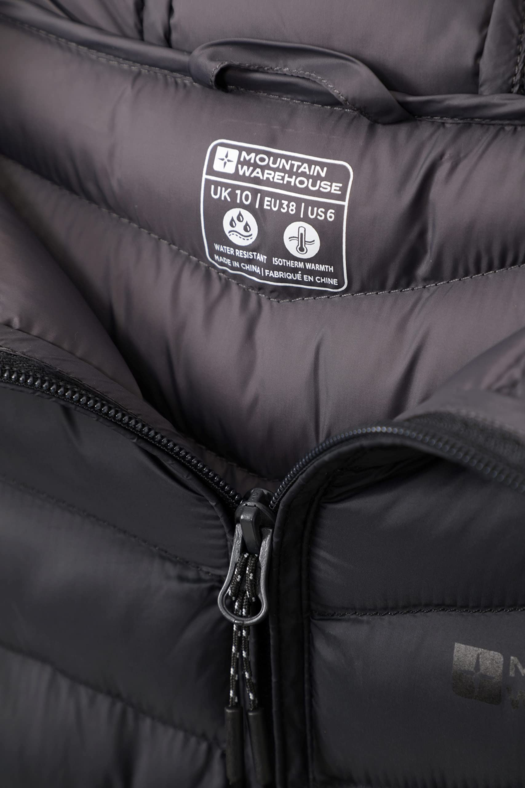 Mountain Warehouse Florence Womens Long Jacket - Padded Winter Coat Jet Black 10