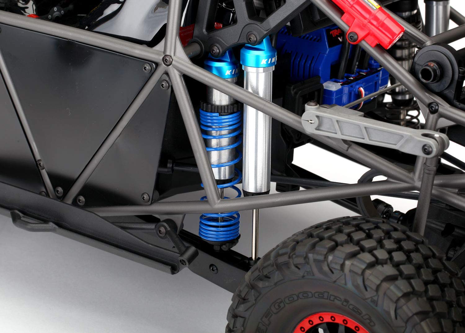 Traxxas TRA8457 - Shock caps, Aluminum (Blue-Anodized), King Shocks (4)