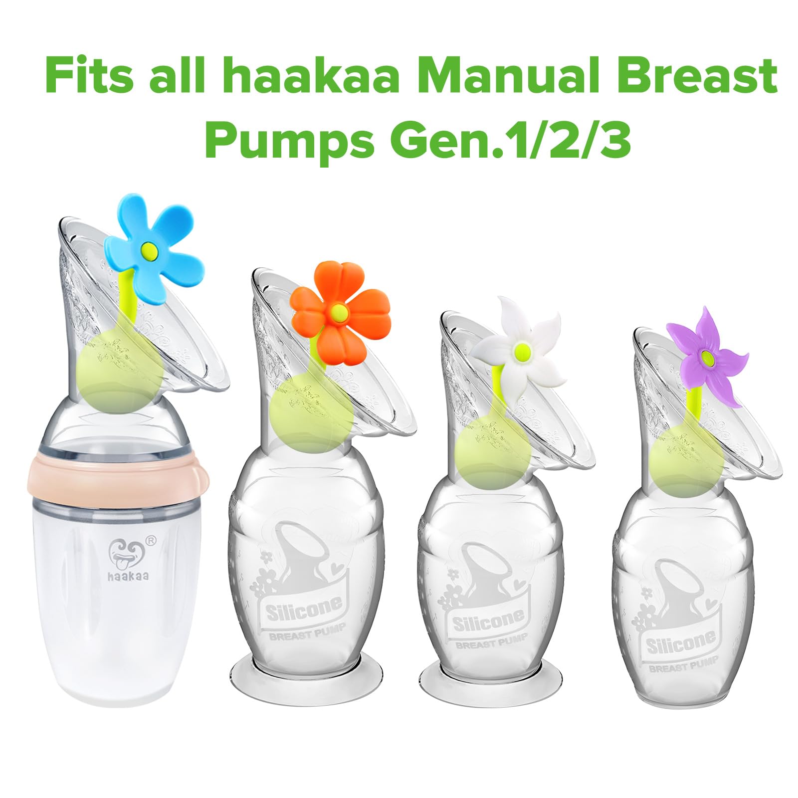 haakaa Flower Stopper Breastpump Stopper Manual Breast Pump Silicone Flower Stopper 100% Food Grade Silicone BPA PVC and Phthalate Free 1 pc, Purple