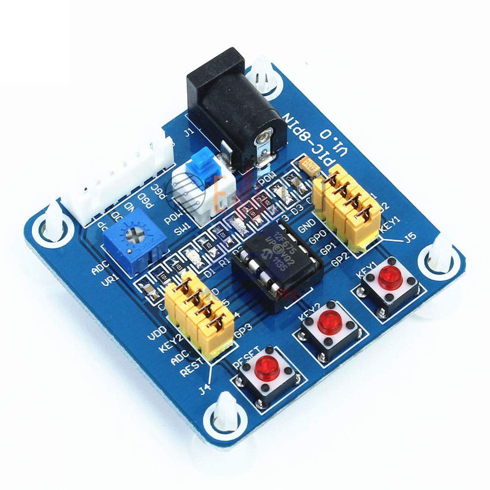 5V PIC12F675 Development Board Learning Board Breadboard with Outside Reset Button